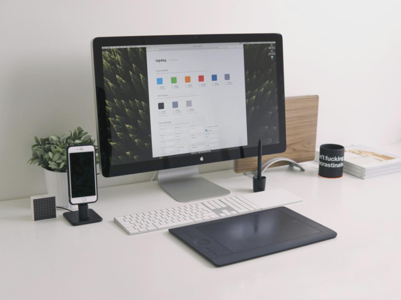 Financial modeling workspace with spreadsheets and analysis tools